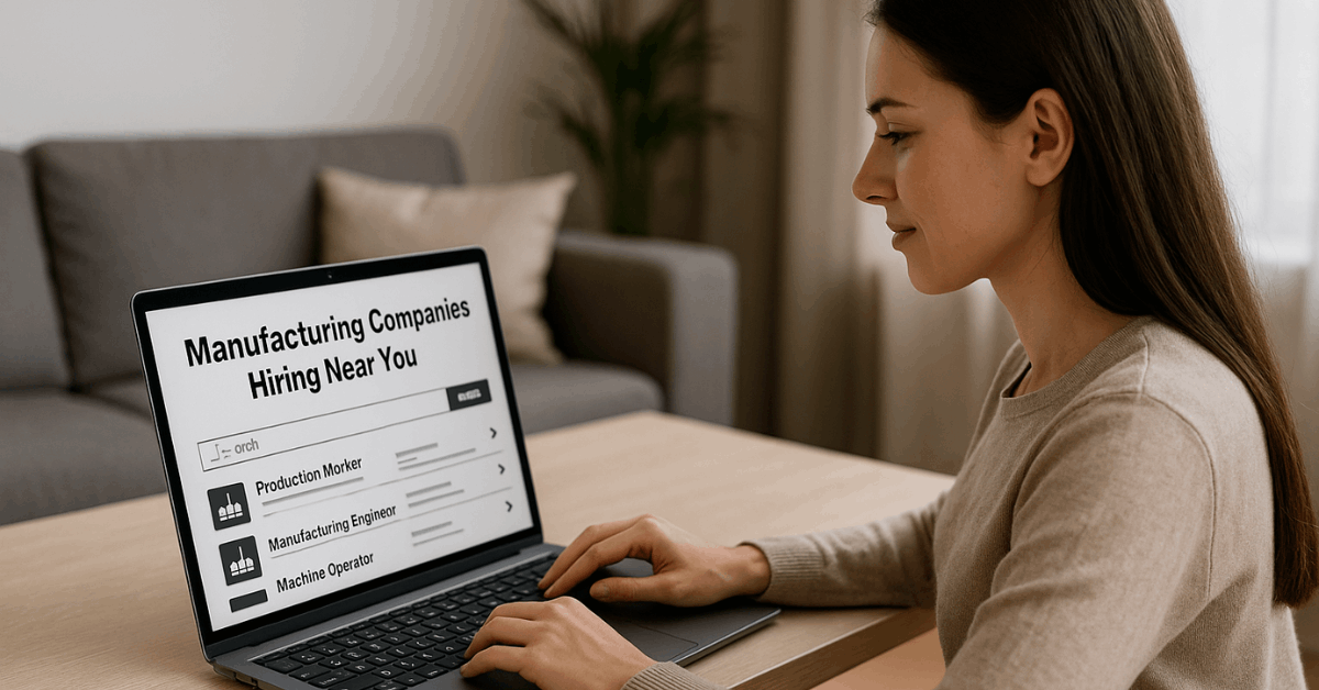 Manufacturing Companies Hiring Near You Today